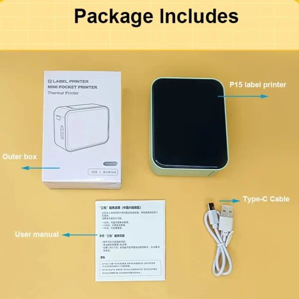 Impressora térmica portátil sem fios Bluetooth - Image 7